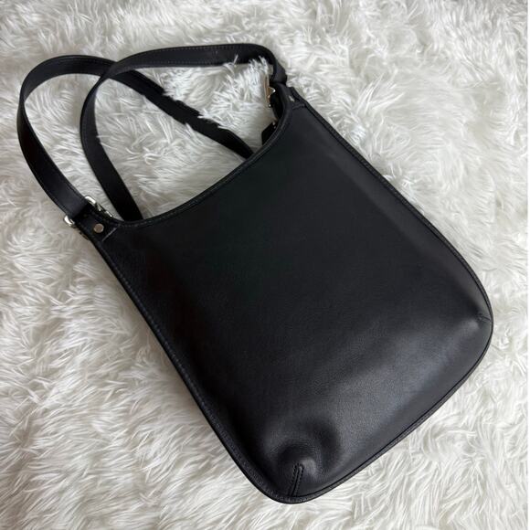 Vintage COACH 9131 Navy Nickle Small Hippie Flap Crossbody Bag - Picture 5 of 10